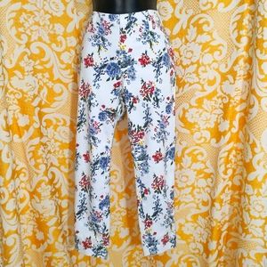 Large Floral Jeggings size Large by Time and Tru